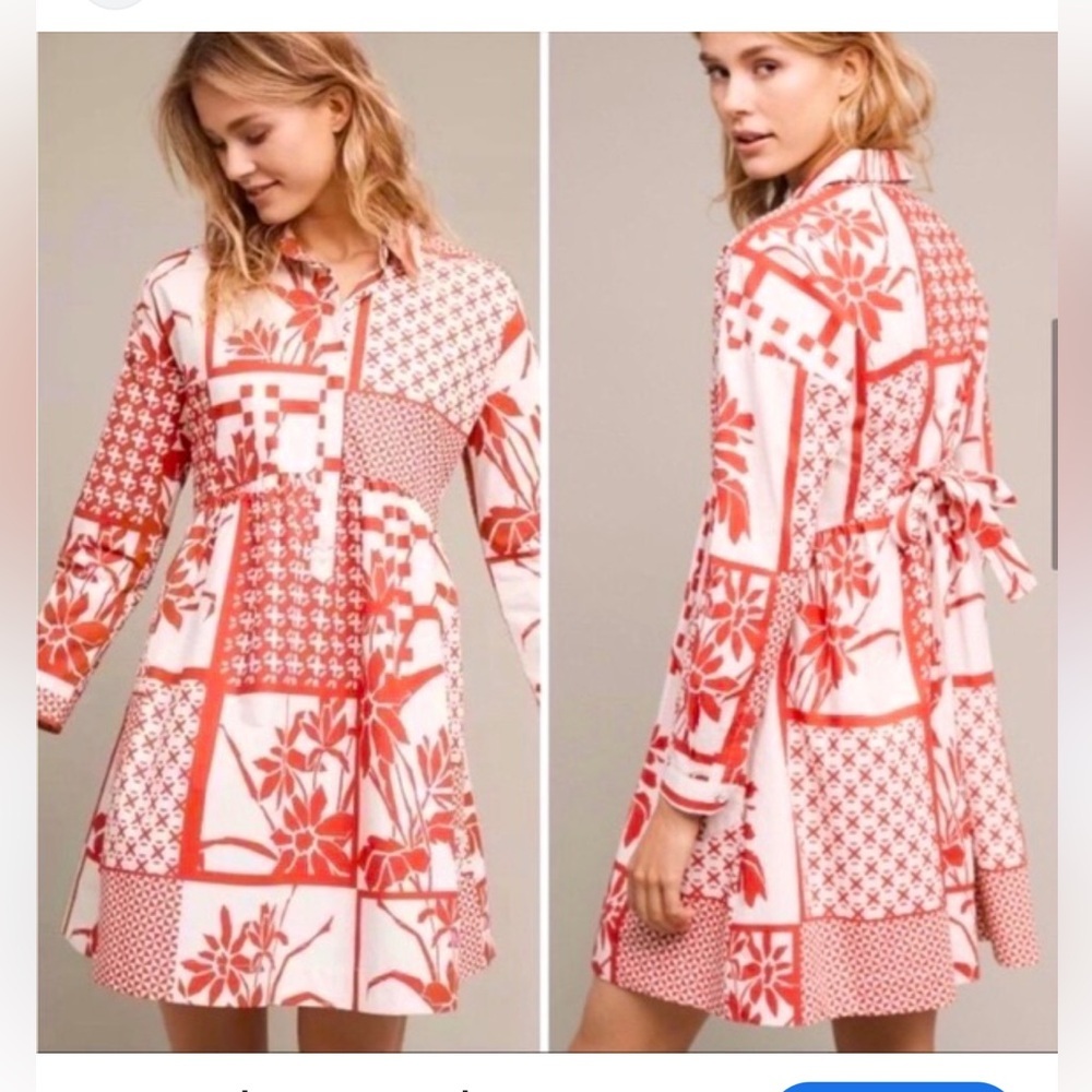 Maeve Red and White Long Sleeve Dress Shirt - Picture 4 of 8